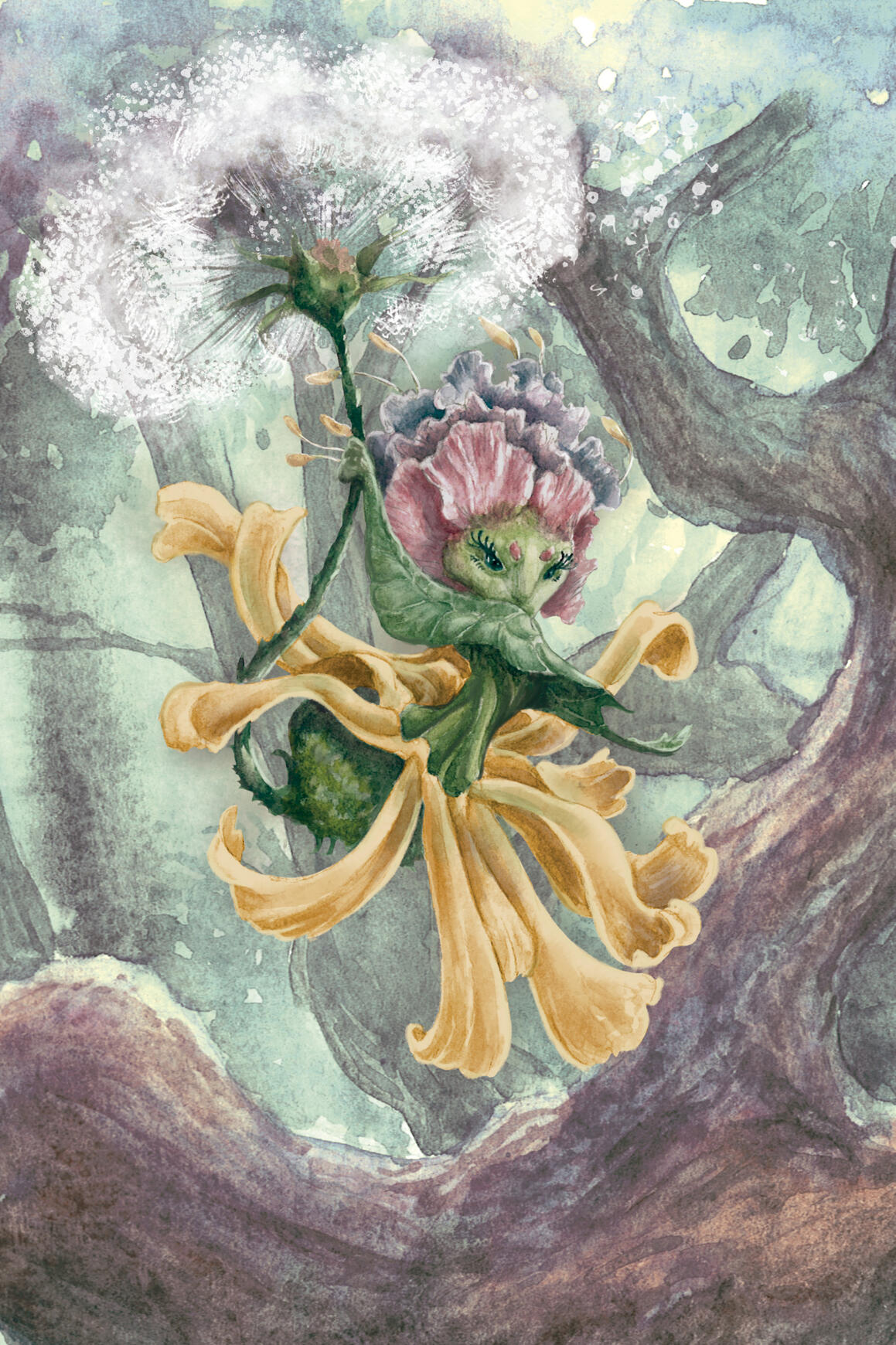 A flor pode planar espalhando pólen, sementes e beleza