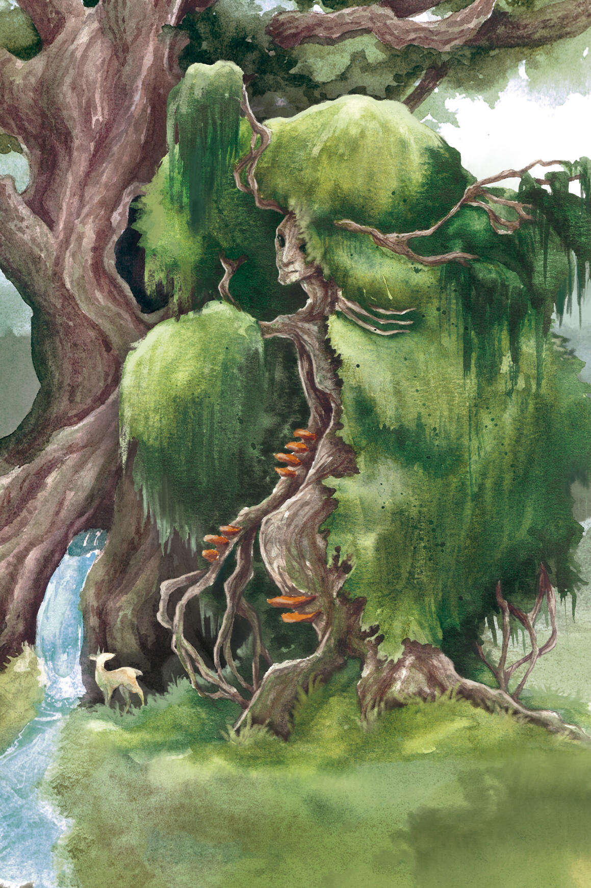 A Dríade possui parentes por toda a floresta, sendo neta dos Ents