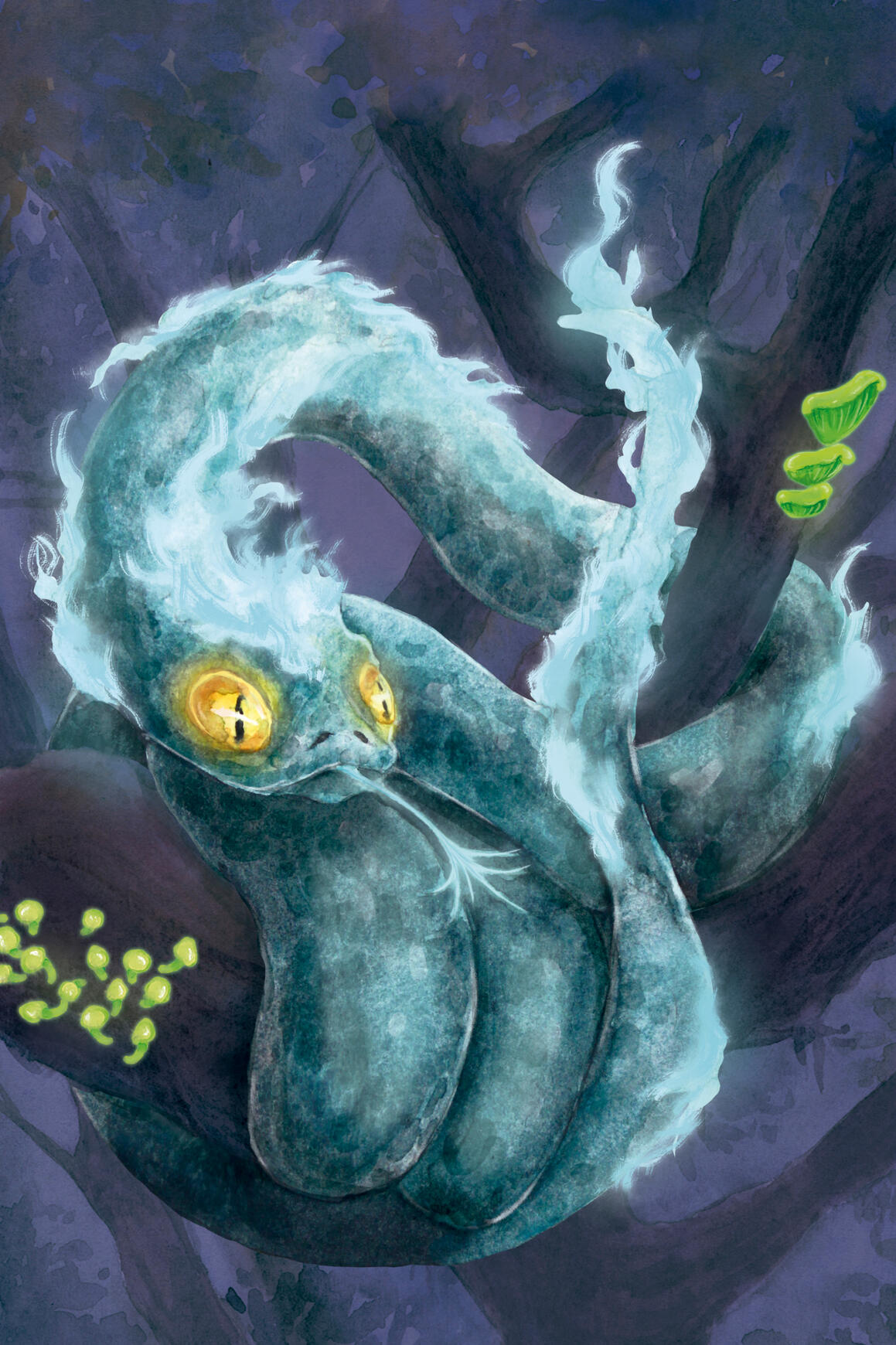 O boitatá também surge nas madrugadas para iluminar e assombrar os incautos