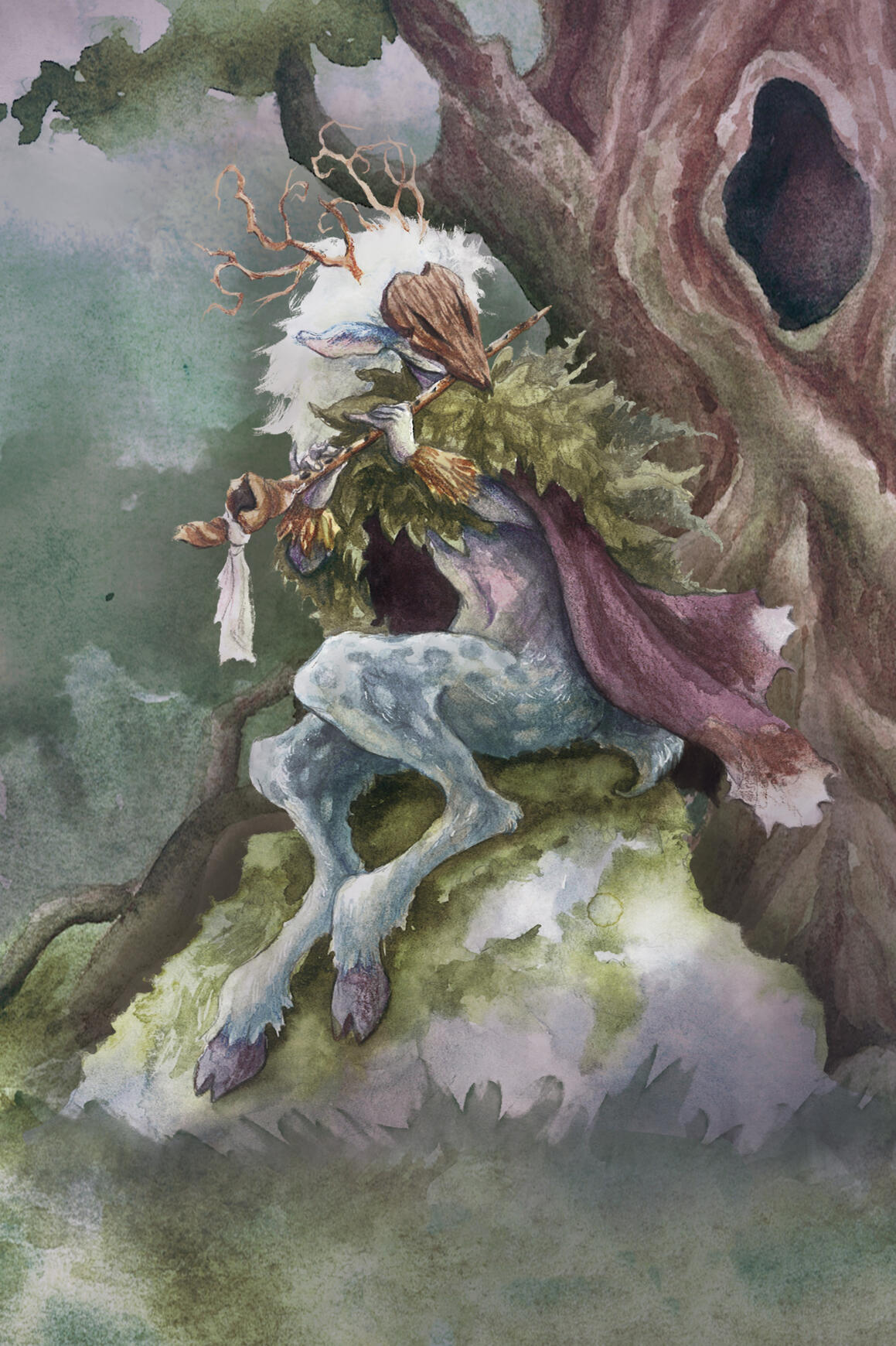 O Anhangá leva inspirações brasileiras, mas também dialoga com os sátiros da mitologia grega