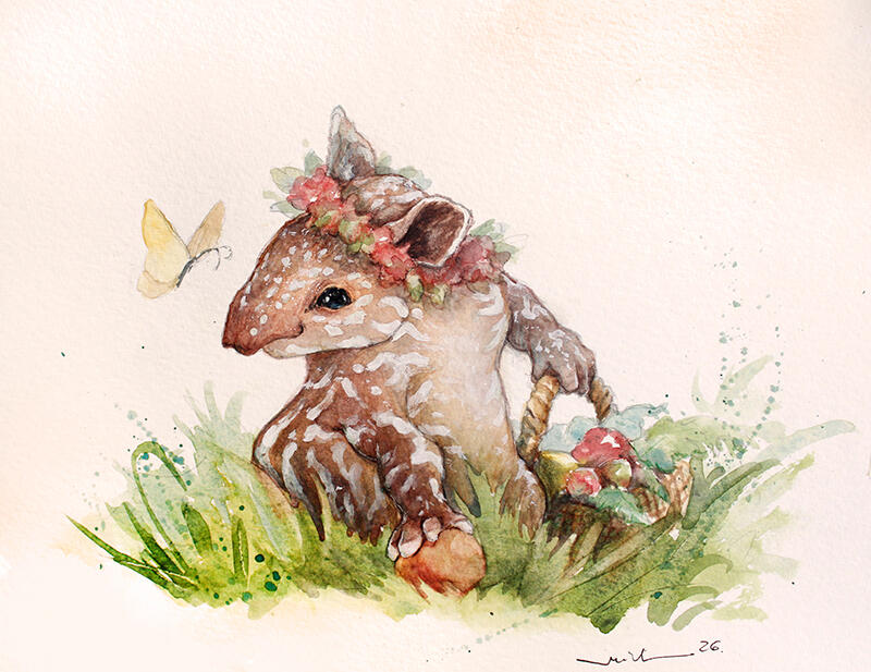 Anta (Tapirus terrestris) filhote